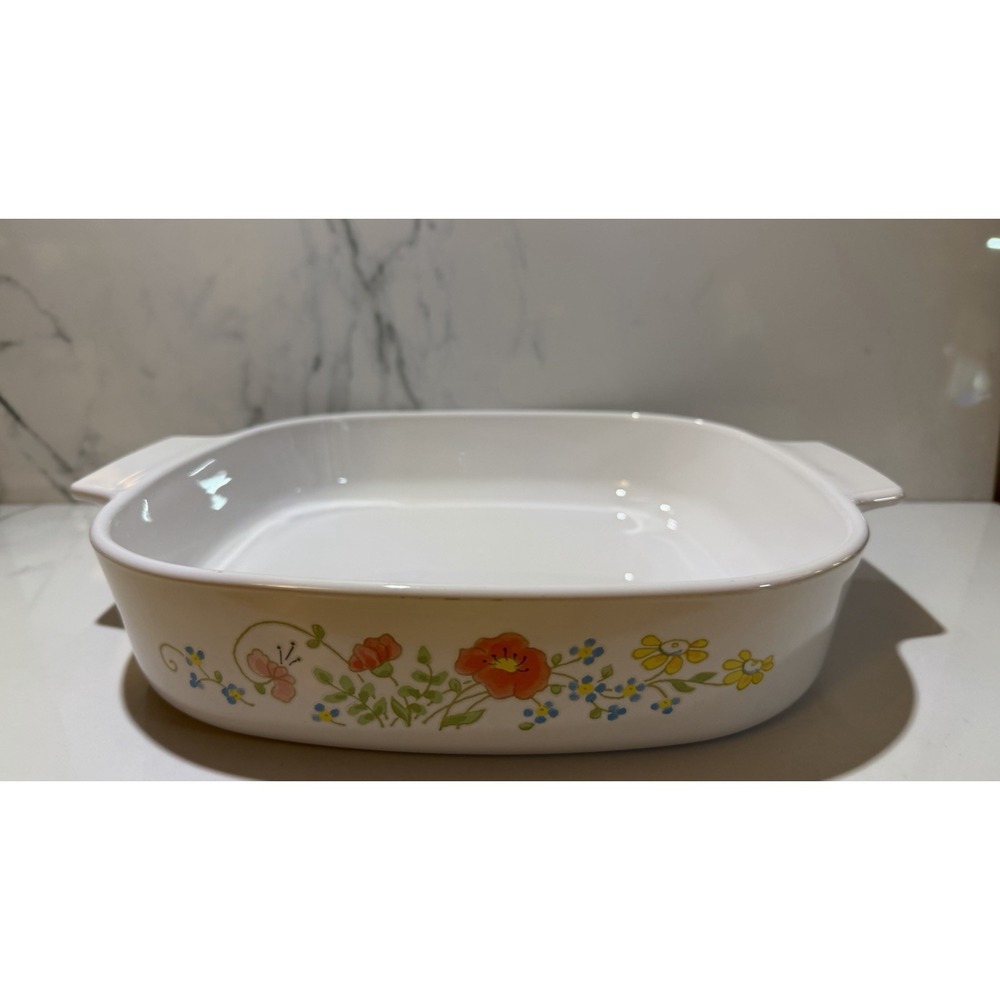 Corning Ware Wildflower 10x10x2 in Casserole Dish A-10-B No Lid